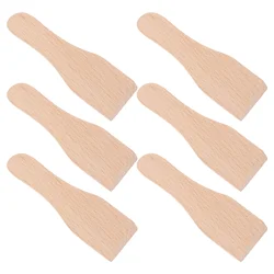 6 Pcs Wooden Shovel Scraper Set Butter Spatula Kitchen Spatulas Cream Small Heat-resistant