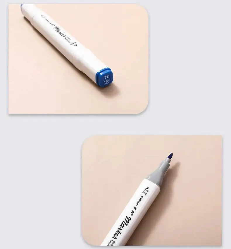 1-teilige Lytwtw's Markierungsstifte, Doppelkopf-Pinsel, Zeichnung, Textmarker, ästhetisch, professionell, Manga, Schule, Kunstbedarf, Schreibwaren – Detail 8