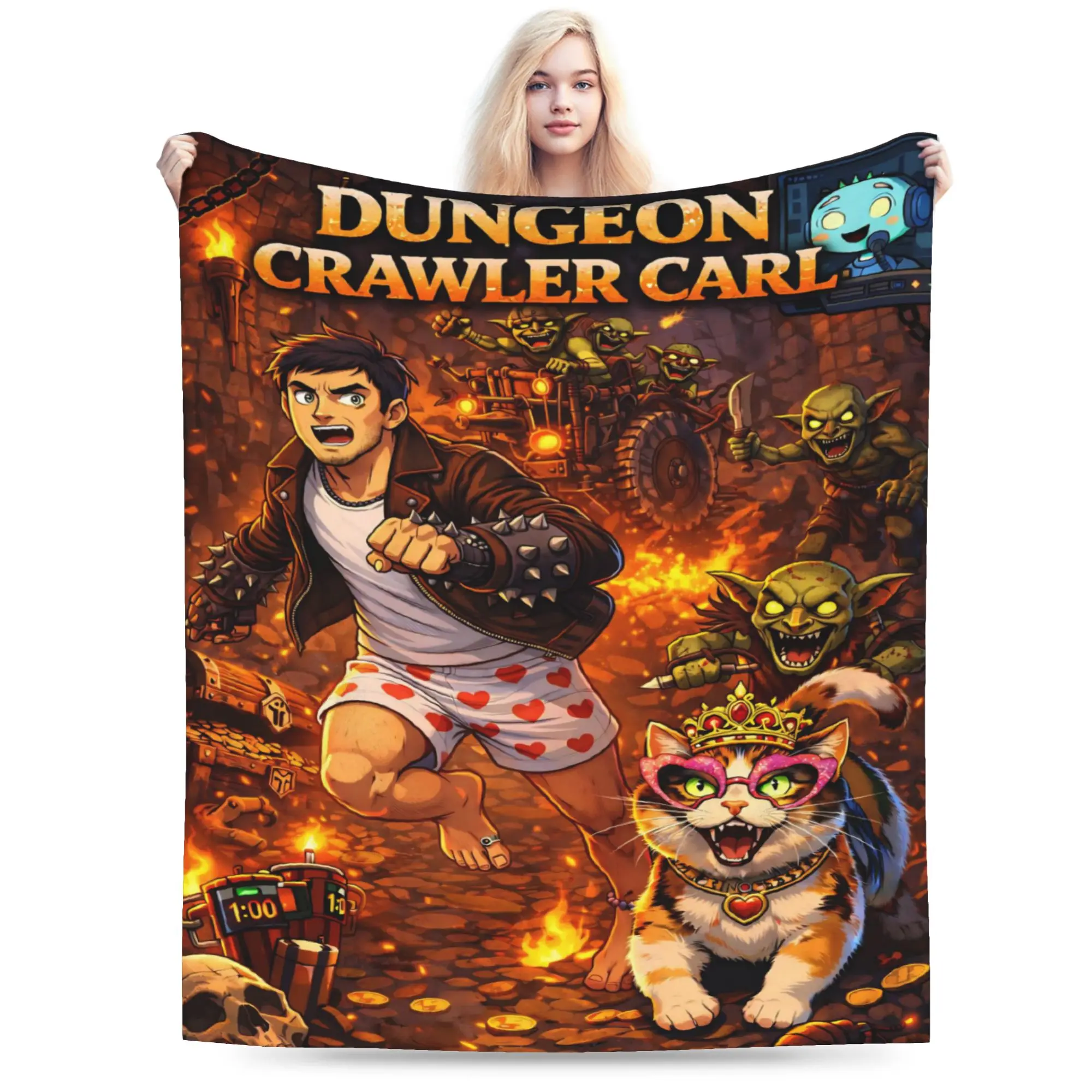 Dungeon Crawler Carl  Merch Blanket Ultra Soft  Throw Blankets for Sofa 50x60 Inches Multiple Sizes Throws And Blankets