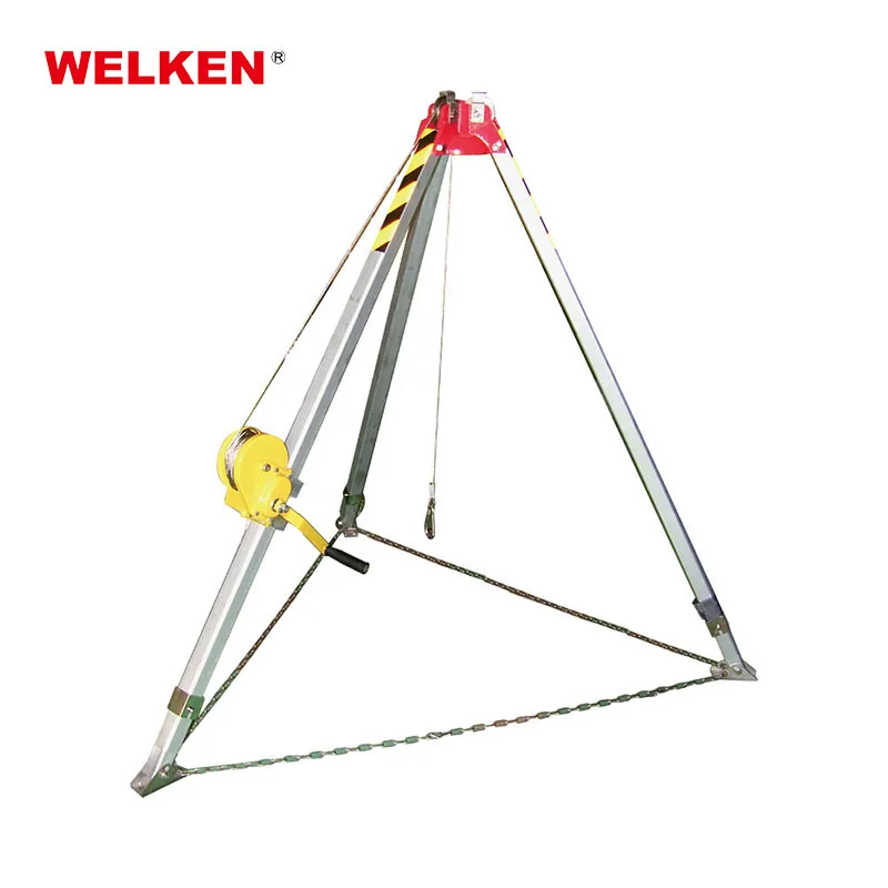 

Good Quality Emergency Life Saving Aluminum Tripod for Rescue Fall protection Equipment With Cable