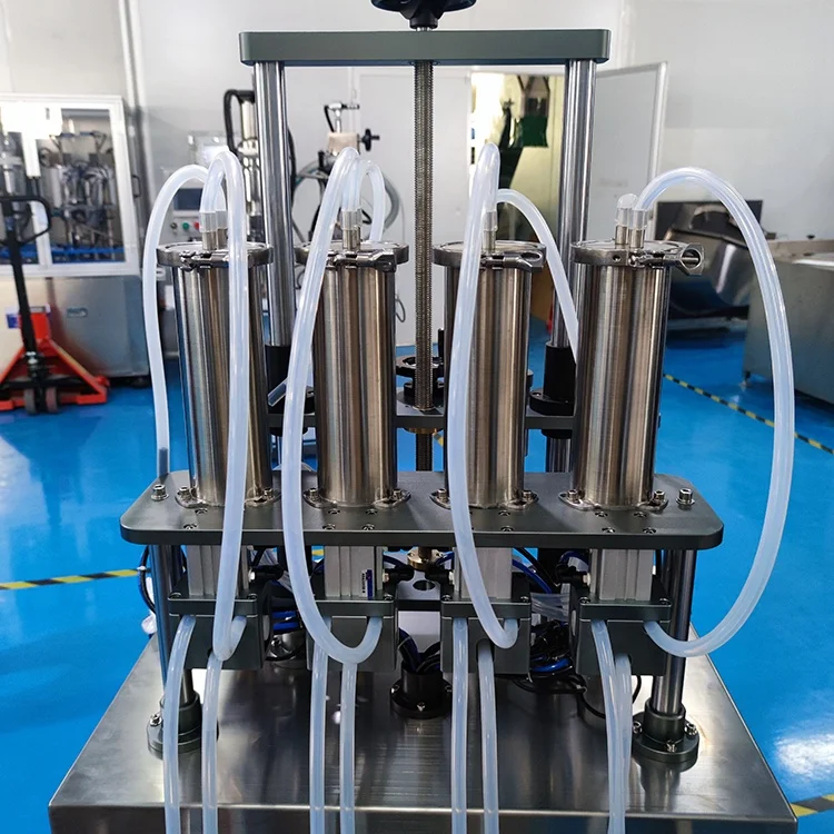 سهلة التشغيل آلة تعبئة العطور كولونيا المياه الندى شبه الأوتوماتيكية بأربعة رؤوس #5