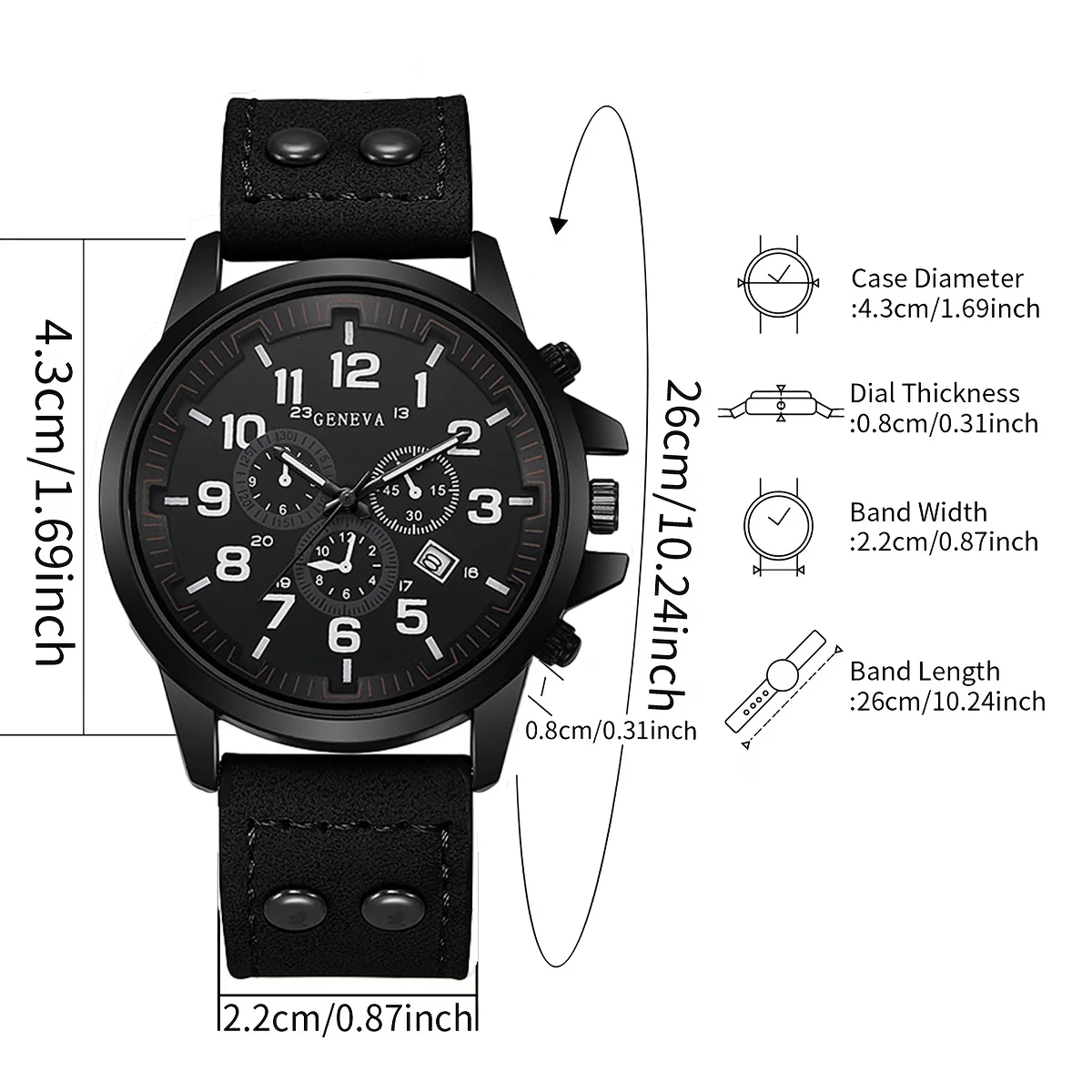 Classic Men's Fashionable Quartz Watch, Comfortable and Durable, Is an Ideal Choice for Halloween and Christmas Celebrations.