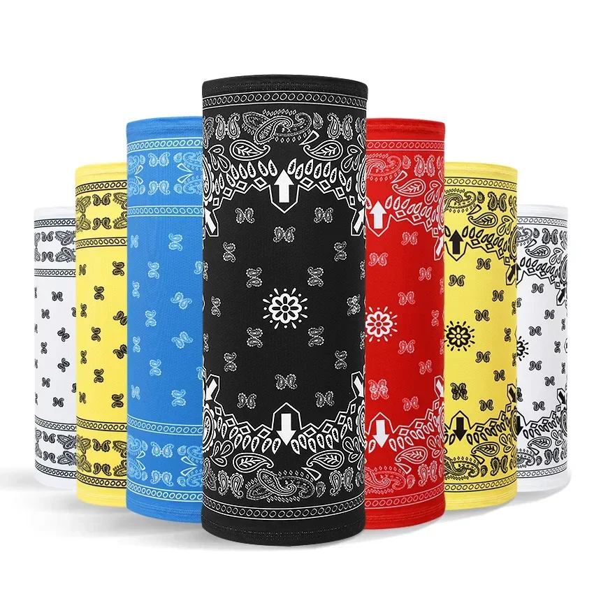 

Multifunctional Paisley Scarf, Cycling Tube Bandana, Breathable, Anti-UV, Windproof, Motorcycle Neck Gaiter, Bike Headgear,