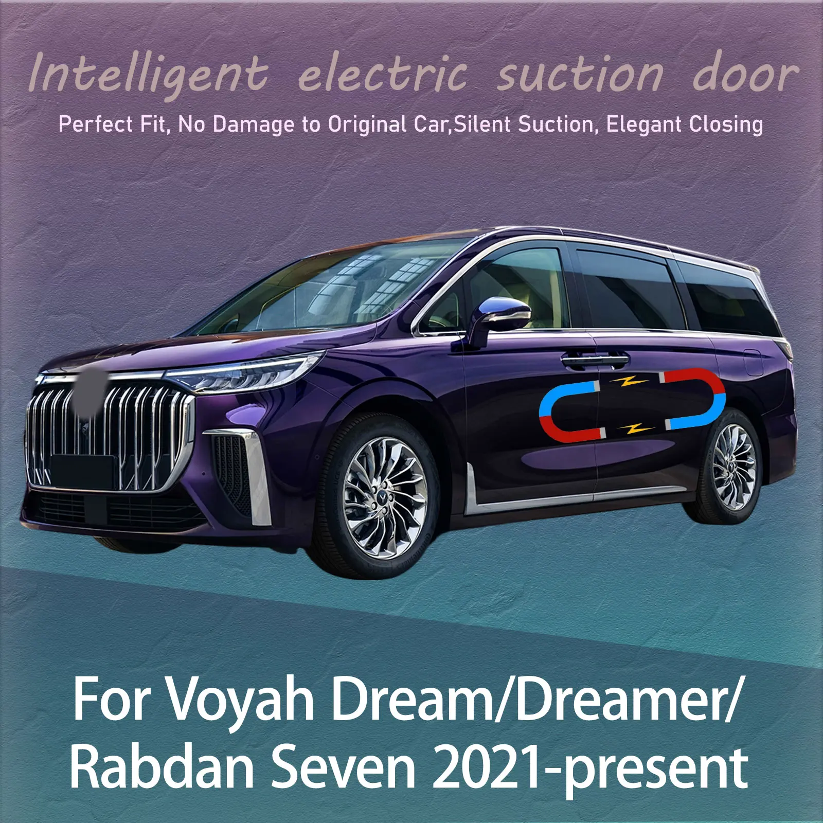 

Electric Soft Close Door Kit For Voyah Dream/Dreamer/Rabdan Seven 2021-present Auto Silent Anti-Slam Suction Door System