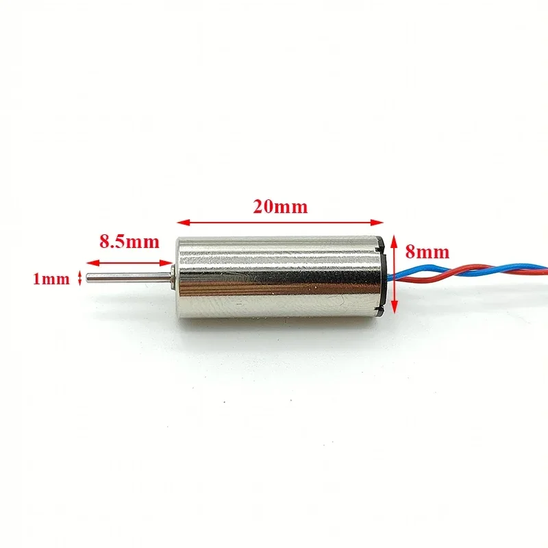 2PCS 820 8mm*20mm Mini Coreless Motor DC 3V 3.7V 4.2V 48000RPM High Speed Micro Hollow Cup Engine DIY RC Drone Quadcopter