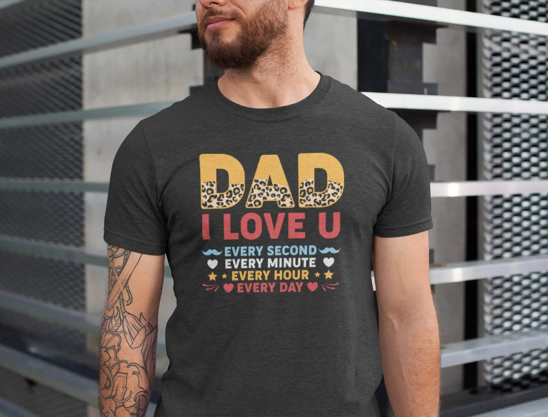 Camiseta Retro divertida de papá I Love U cada segundo minuto, día del padre de hija