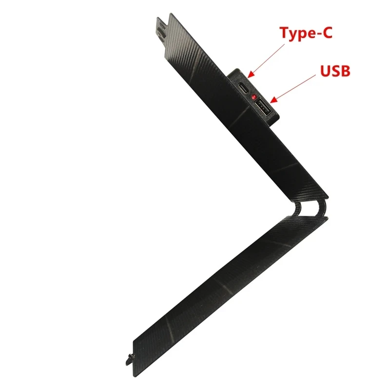 10 واط ETFE 5 فولت حقيبة لوحة طاقة شمسية قابلة للطي USB + Type-C شاحن بالطاقة الشمسية مقاوم للماء المحمولة بنك الطاقة المحمول للتخييم في الهواء الطلق التنزه