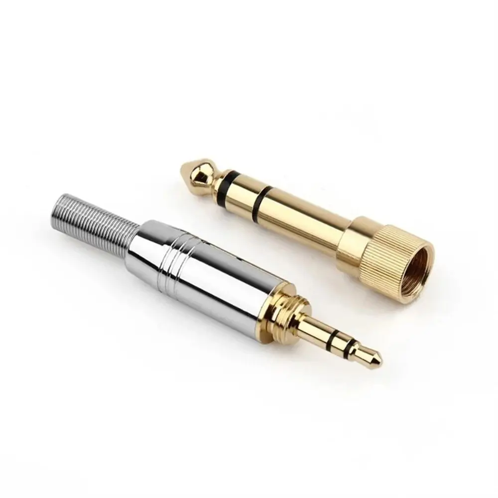 

Alloy Durable With Tail 3 Poles Connectors 3.5 6.5mm Connector Terminals Jack 3.5mm Jack 6.35mm Audio Adapter 3.5mm To 6.35mm