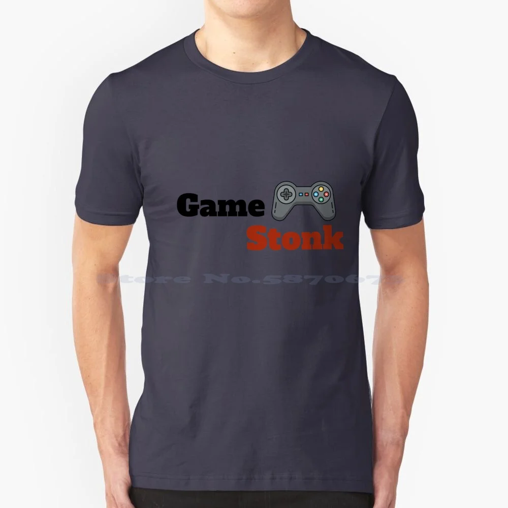 Gamestonk T Shirt 100% Cotton Tee Stonk Gme To The Moon Gamestop Stoke Gme Stock Game Stop Cant Stop Wont Stop Gamestop