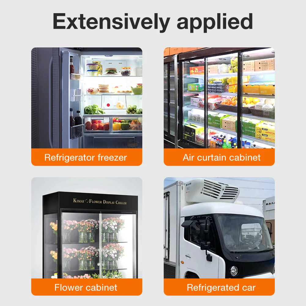 สวิตช์เทอร์โมสตัทเซ็นเซอร์ NTC พร้อมหน้าจอ LCD ควบคุมอุณหภูมิแบบดิจิตอล ควบคุมด้วยระบบสัมผัส สำหรับระบบทำความเย็น