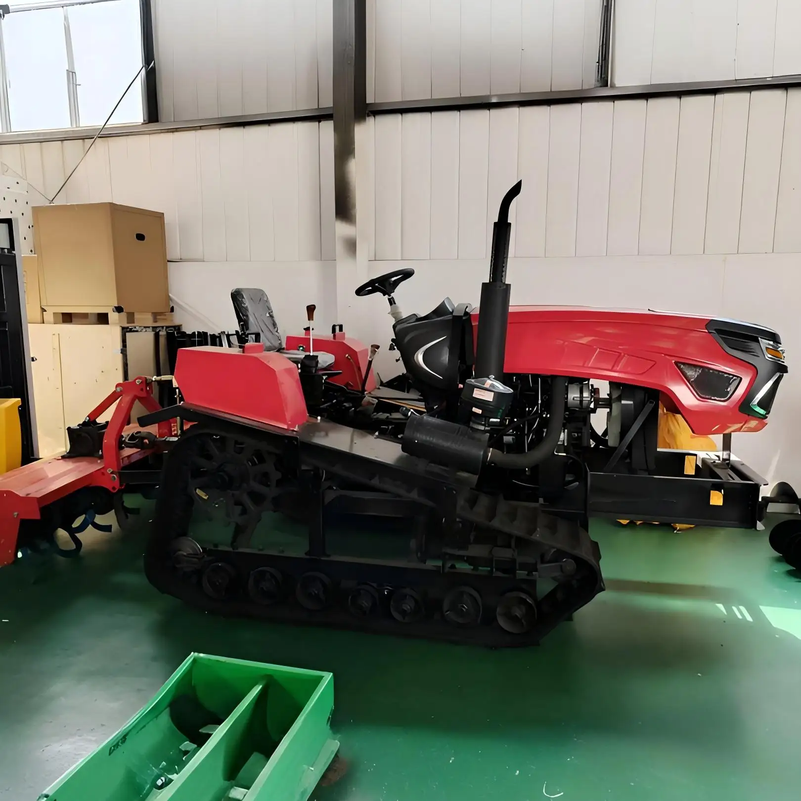 Highly Productive 50-Horsepower Crawler Micro-Cultivator Economical Power Tiller with Core Motor Component