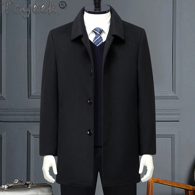 

Tcyeek Casual 85% Cashmere Man Coat Winter Clothes 6xl Fashion Thicken Woolen Coats Warm Down Jacket Men Loose Casaco Masculino