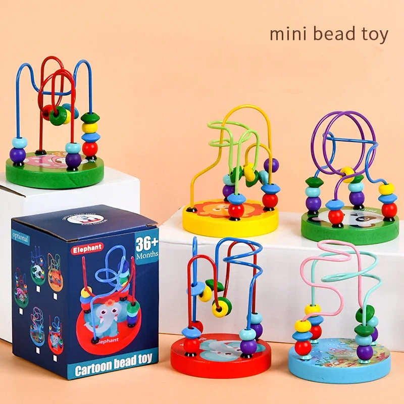 Montessori Educational Wooden Toys Bead Maze Wooden Math Toys Development Montessori Baby Educational Toys For Children