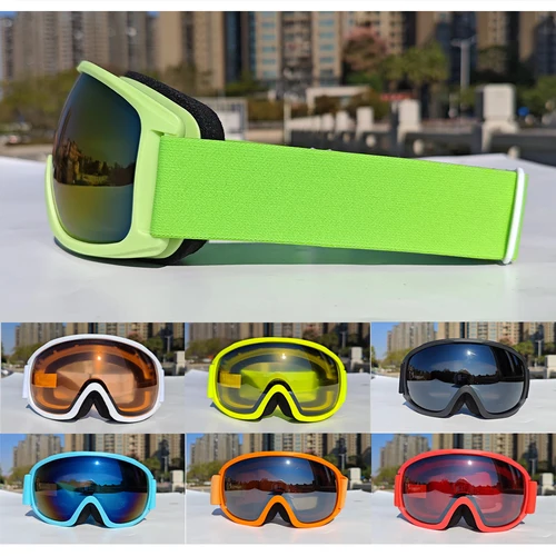 어린이 선물 스키 고글, 이중 레이어 김서림 방지 안경, 겨울 야외 스포츠 안경, 소년 소녀 스키 장비 스노우 고글 