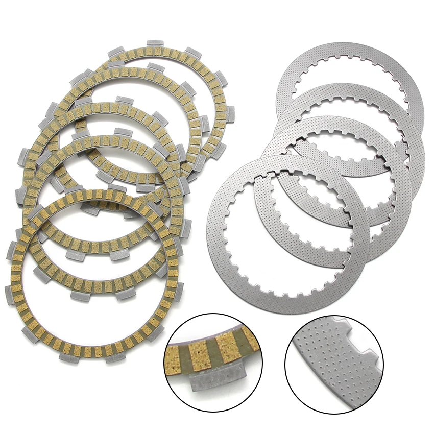 

Комплект фрикционных дисков сцепления для Suzuki DR250S VL250 GN250 GN250E GW250 FL5 GZ250 TU250 21441-37400 21441-48H10 21441-37430