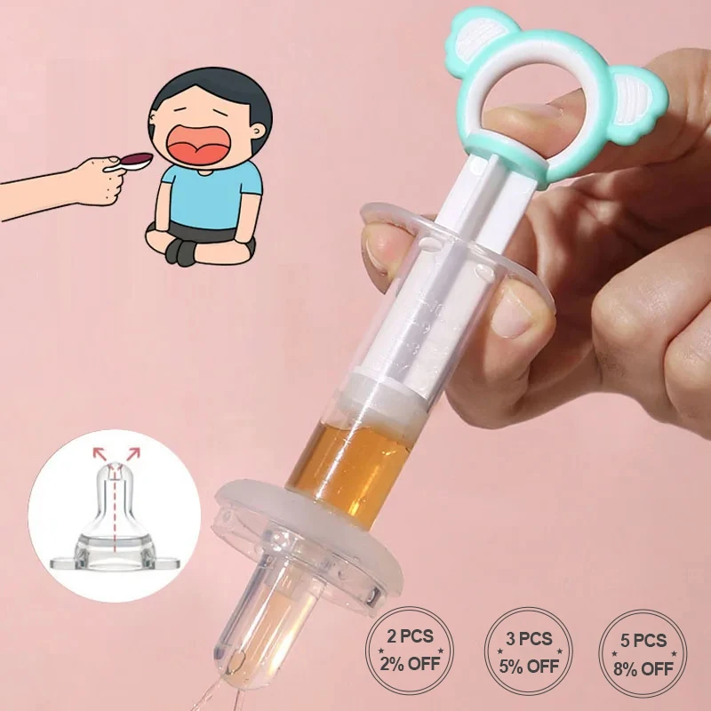 Baby Medicine Feeder Needle Feeder BPA-Free Children Food Grade Squeeze Dropper Dispenser Anti-Choke Medicine Dropper Pacifier