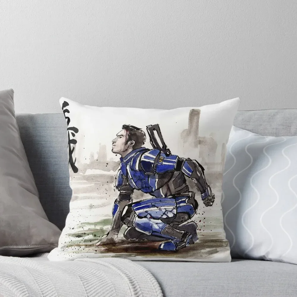 

Kaidan from Mass Effect series Sumie style Righteousness Throw Pillow Sofa Cushion Cover Sofa Cover pillow