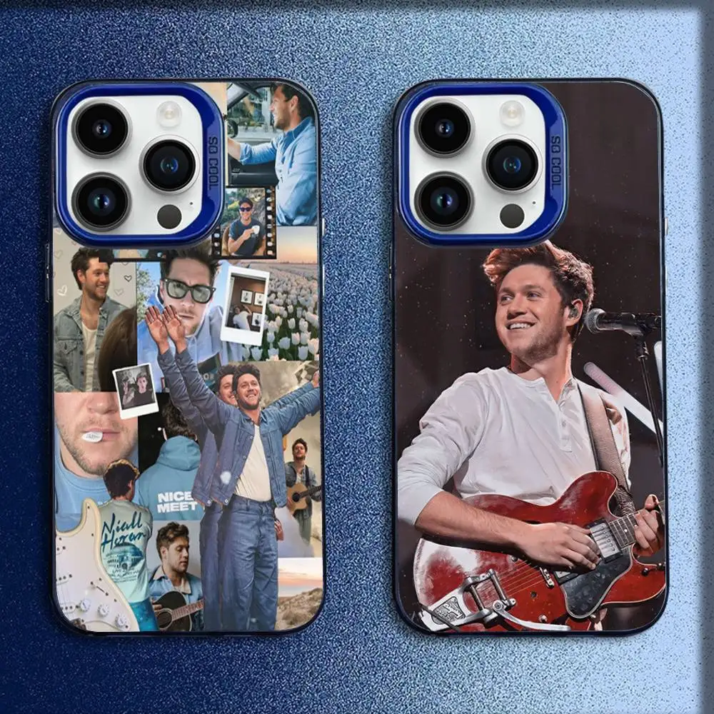 

Singer N-Niall H-Horan Phone Case For iPhone 16,15,14,13,12,11,Mini,Pro,E,MAX Blue Candy Matte Shockproof Cover