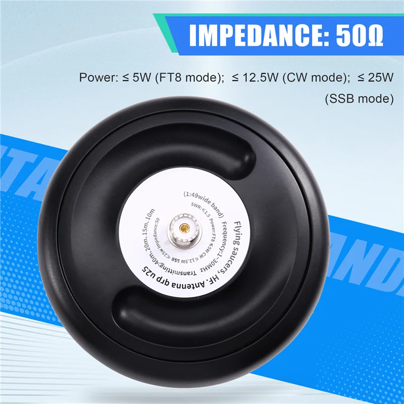 

APPLIA-QRP U25 1-30Mhz 25W Shortwave Antenna For Amateur Radio-Disk Style Low-Power Design