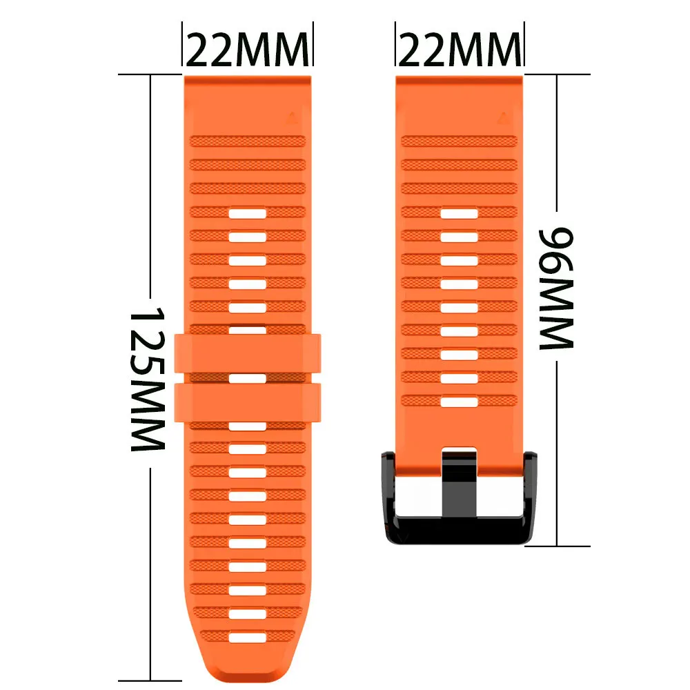 26 22 20mm Silicone Watchband for Garmin Fenix 8 51mm 43 47mm 7 7X 7S 5S 6S 6 6X Pro Plus 3HR 935 Smartwatch Wrist Strap Easyfit