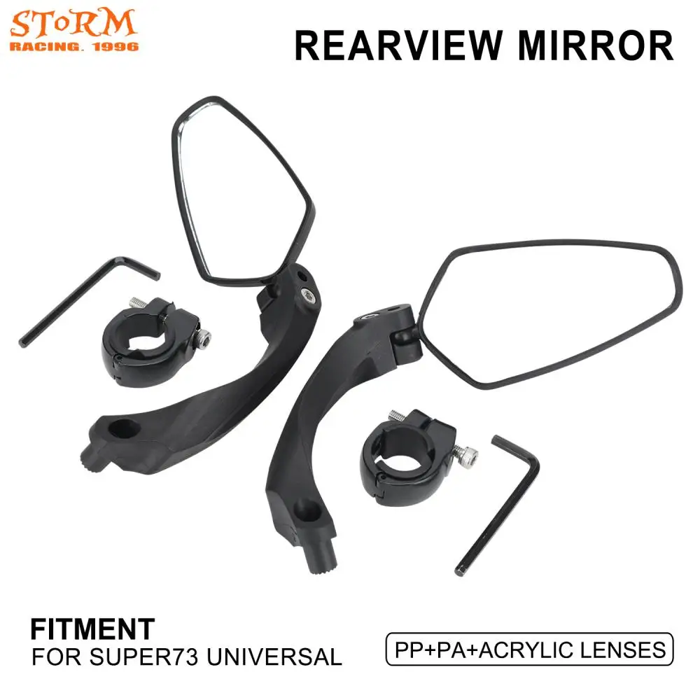 Rear view Mirror Motorcycles Universal Side Mirrors For Super 73-S1 73-S2 73-Z1 73-ZX 73-RX 73 Series Fit Super 73 Dirt Pit Bike