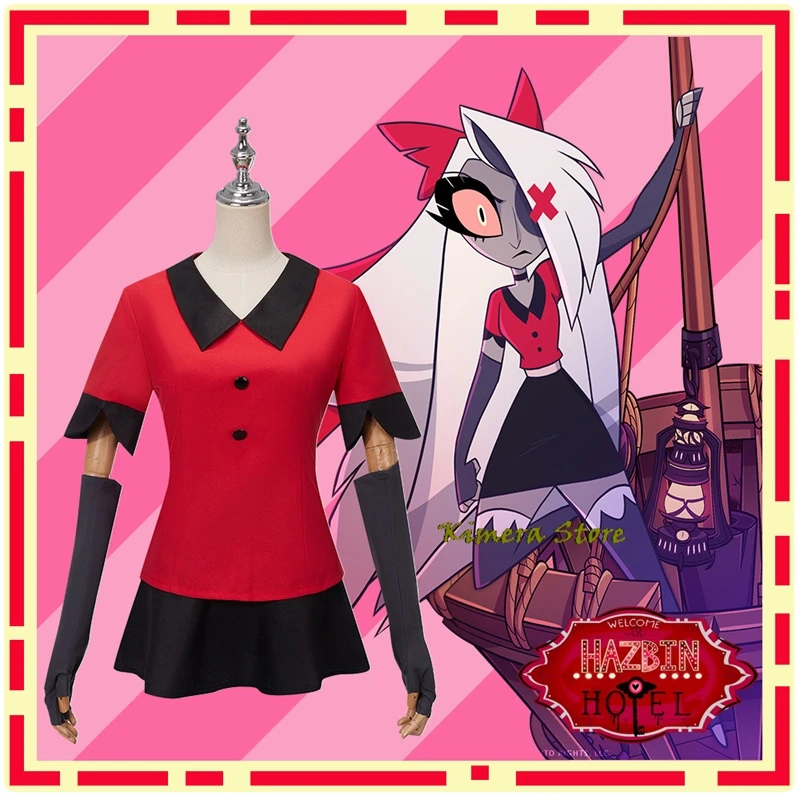 

Hazbin Cosplay Hotel Vaggie Costume Fancy Outfit Halloween Carnival Christmas Costumes Red Suit Anime Cosplay