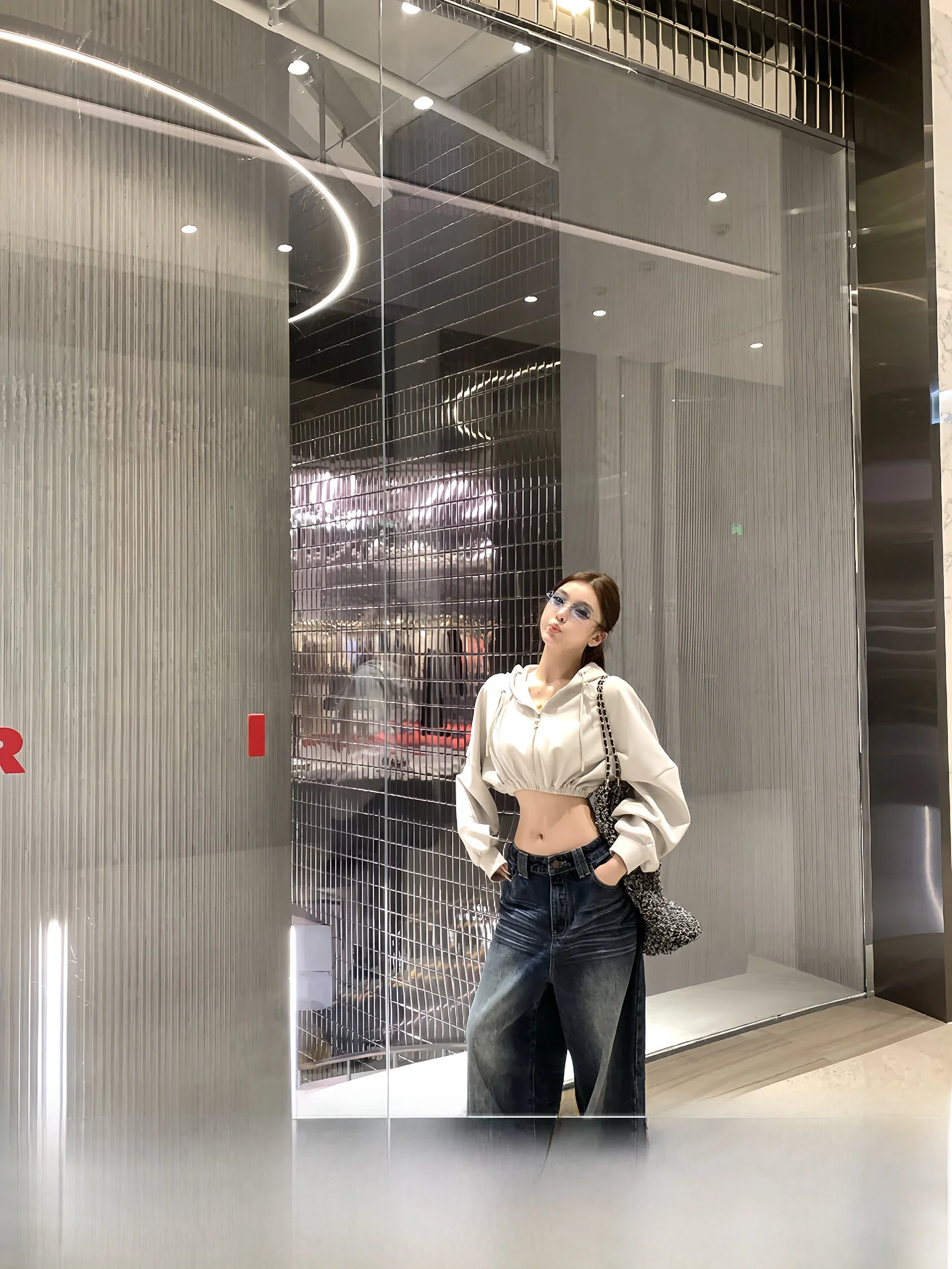 

Синие американские джинсы-брюки для женщин: свободные, прямые, в пол, универсальные, повседневные, свободного кроя