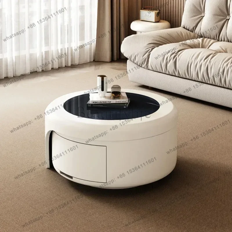 Drawers Storage Coffee Tables Luxury Decor Simplicity Unique Cloud Coffee Tables White Cream Couchtisch