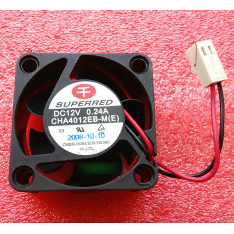 S New for SUPERRED CHA4012EB-M(E) DC12V 0.24A 2-wire ball cooling fan#QW