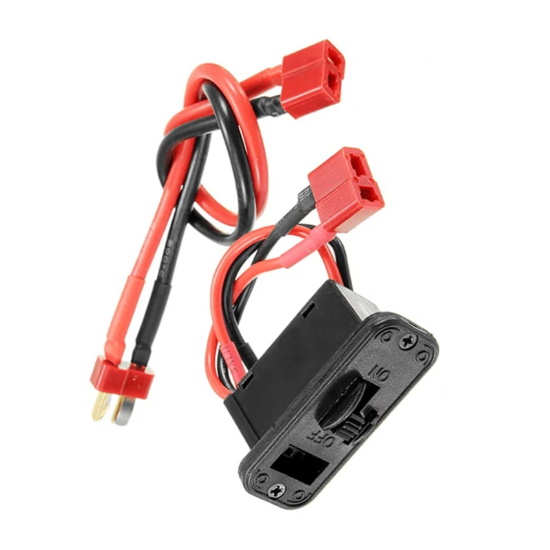 Deans Switch High Current LiPo Battery On/Off Power Switch With Optional Deans T Plug Connector Extension Wire Cable 18awg 200mm