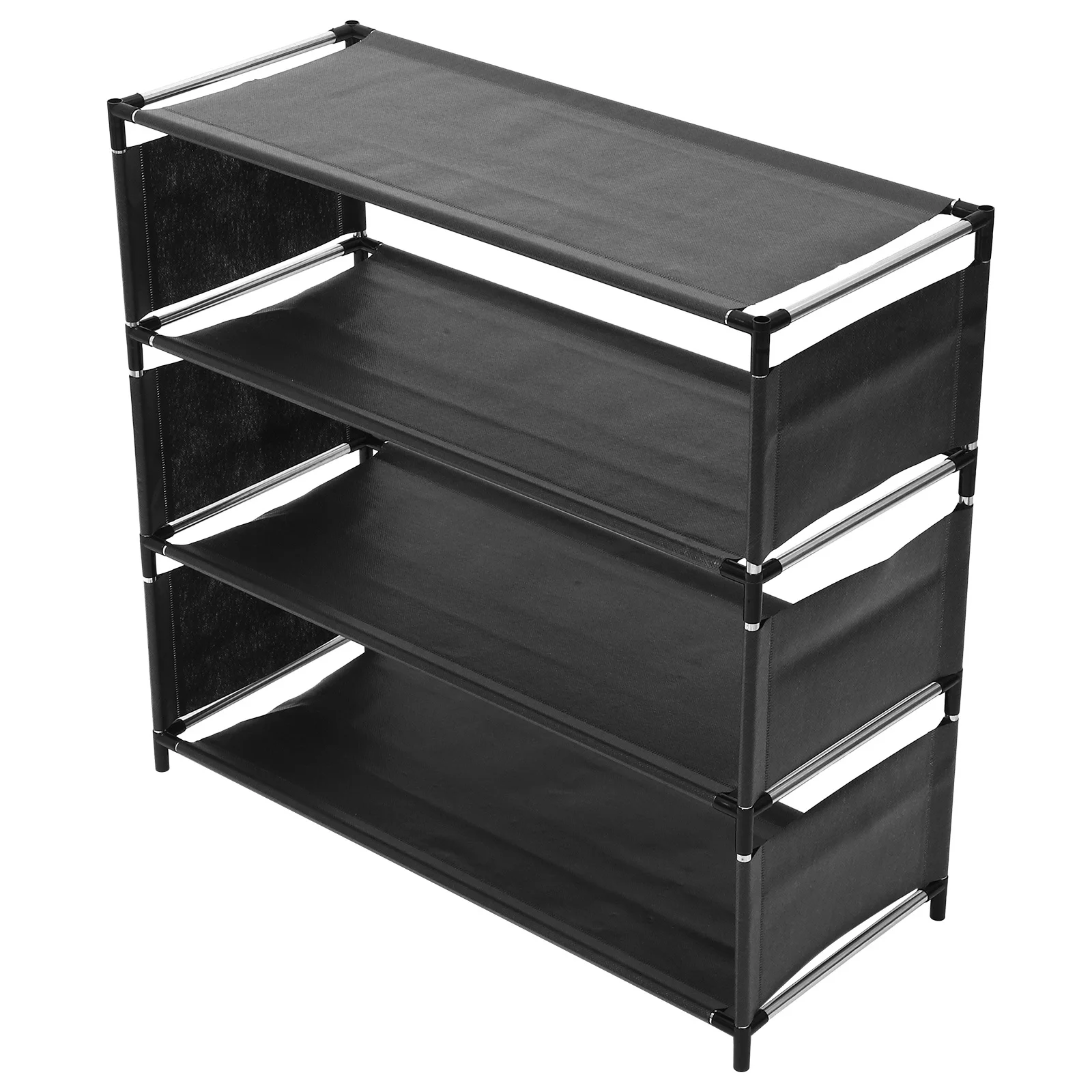 

4-Layer Multi-Layer Shoe Rack Galvanized Steel Tube Compact Shoes Organizer Space Saving for Dormitory Entryway Storage