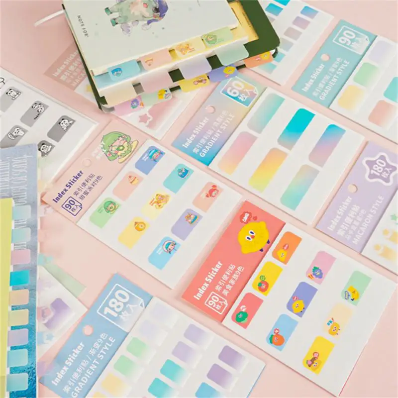 Multifunctional Study Note Labels Colorful Cartoon Animal Stickers Waterproof Handwriting Self-adhesive Reusable Sticky Notes