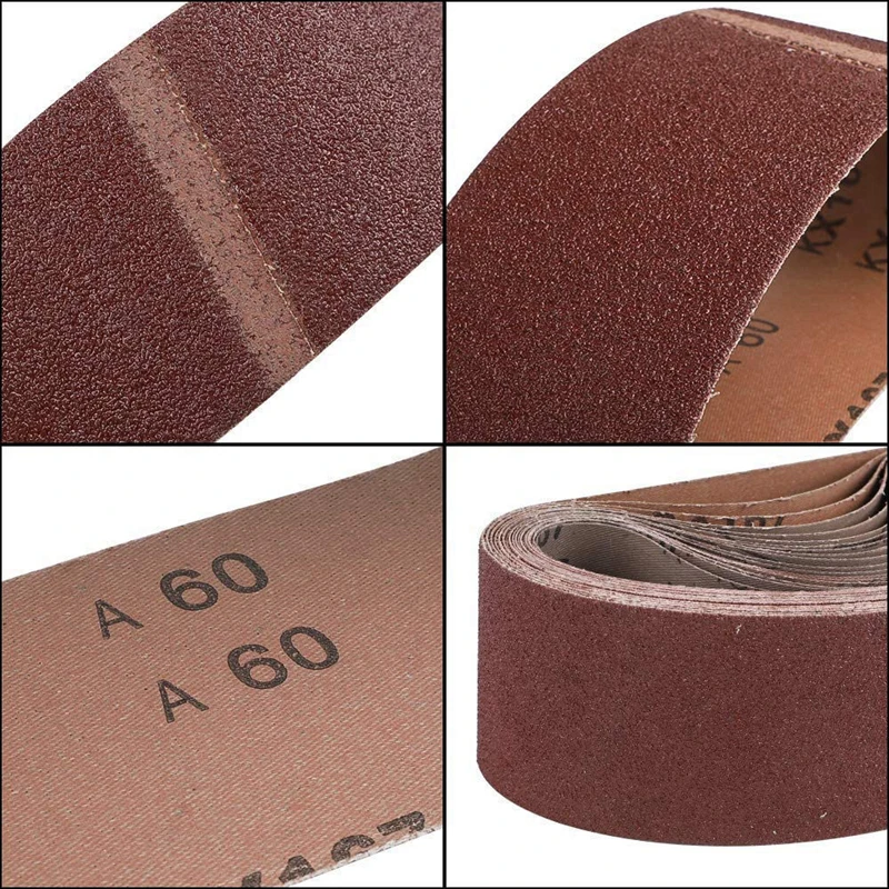 18 Pack Sanding Belts 3X21 Inches(75X533mm) Aluminum Oxide Sanding Belt (3 Each Of 60 80 120 180 240 400 Grits) For Belt Sander