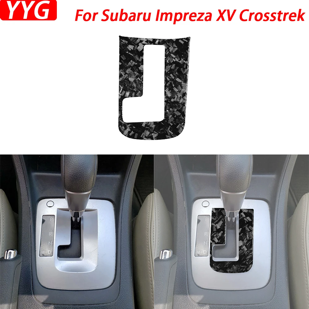 

For Subaru Impreza 2012-2016 XV Crosstrek 2013-2017 Forged Carbon Fiber Gear Shift Inner Frame Cover Car Accessories Sticker