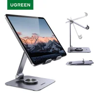 Soporte de teléfono para tableta UGREEN para iPad Pro iPhone Xiaomi Soporte de tableta 360 ° Soporte giratorio de aluminio para iPad, soporte para portátil, soporte para tableta