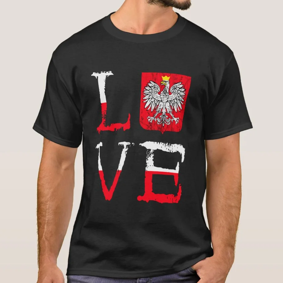 

Polska Love Poland Lover Polish Eagle Polish Pride T Shirt New 100% Cotton Short Sleeve O-Neck T-shirt Casual Mens Top