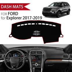 For Ford Explorer 2017-2019 Car Dashboard Cover Avoid Light Pad Instrument Platform Cover Mat Carpet Accessories