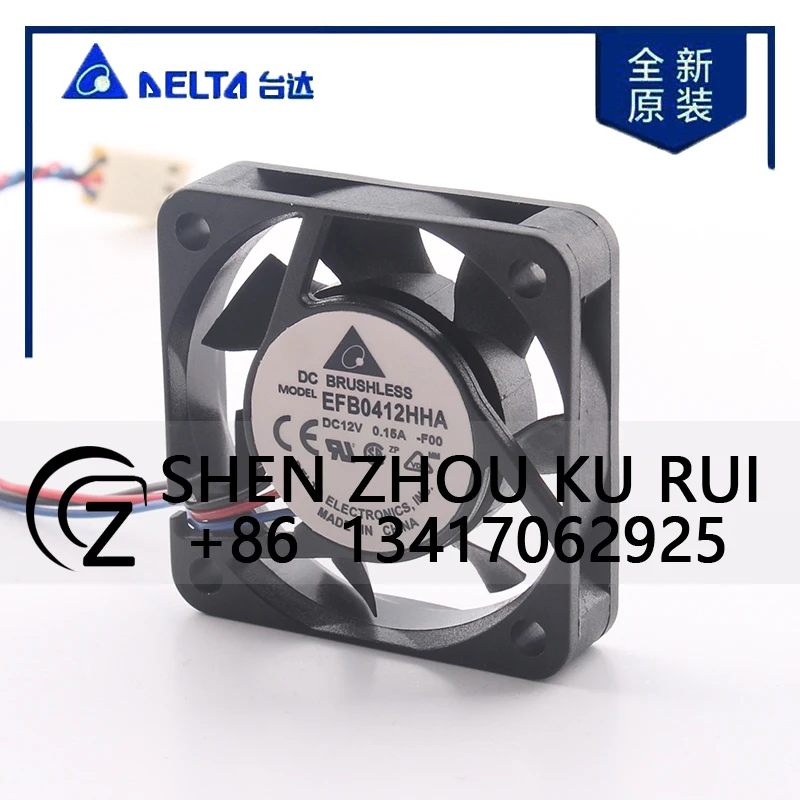 

EFB0412HHA-F00 Case fan Delta DC12V 0.15A AC EC High air volume cpu Chassis mute Graphics card cooling fan 4010 40X40X10MM 4CM