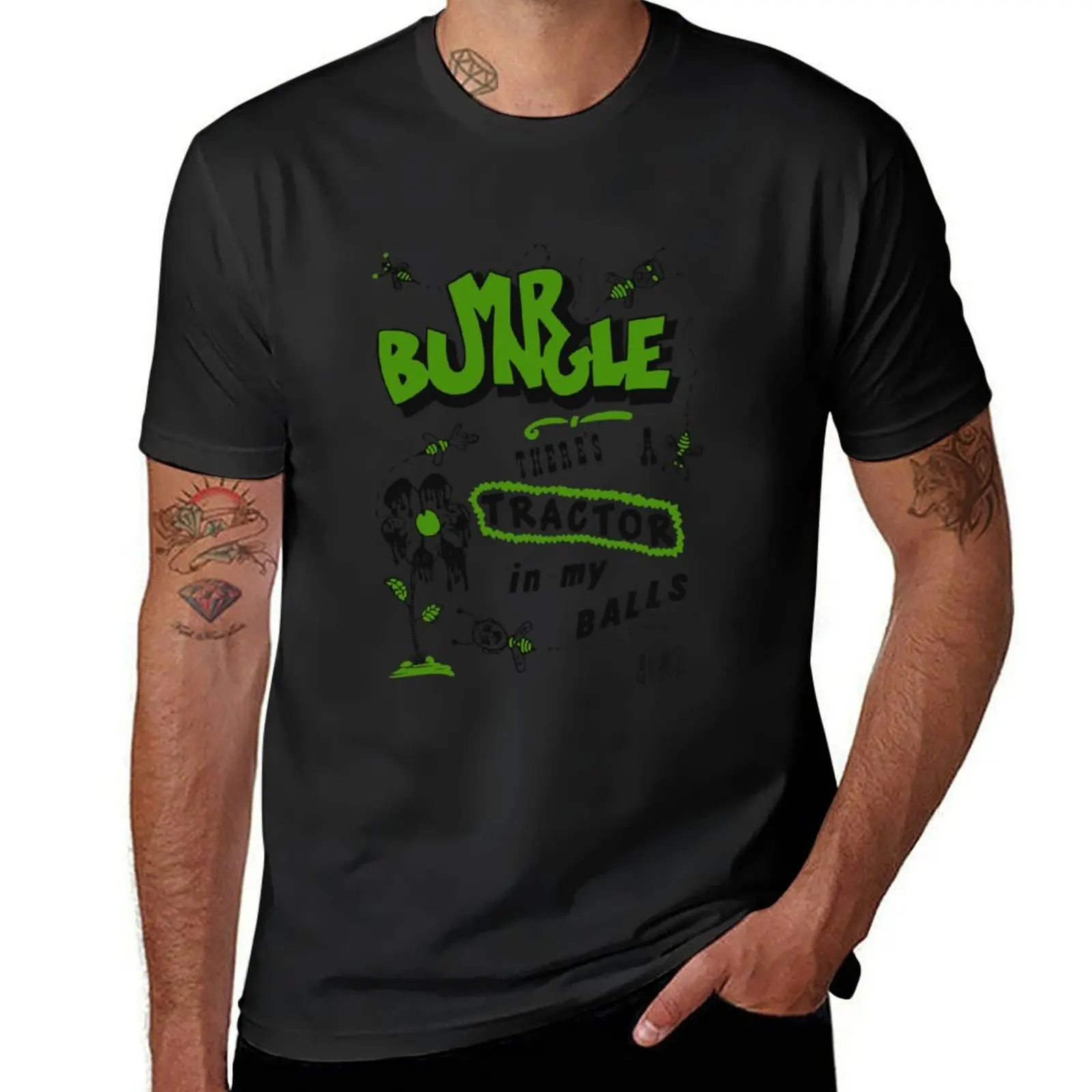 

There's A Tractor In My Balls Again Mr Bungle Rock Band Classic T-Shirt for a boy blacks plain black t shirts men