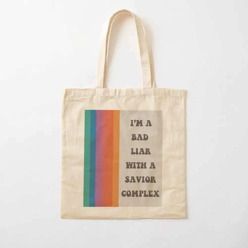 Phoebe Bridgers Savior Complex lyrics Tote Bag reusable shopping bags canvas bags Canvas Tote Bag