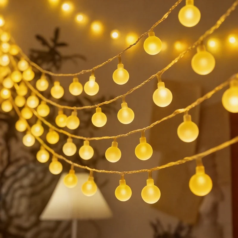 Round Globe Decorative Lights USB/Battery Box Warm White White Multicolor Indoor Room Wedding Christmas Party Home Decoration
