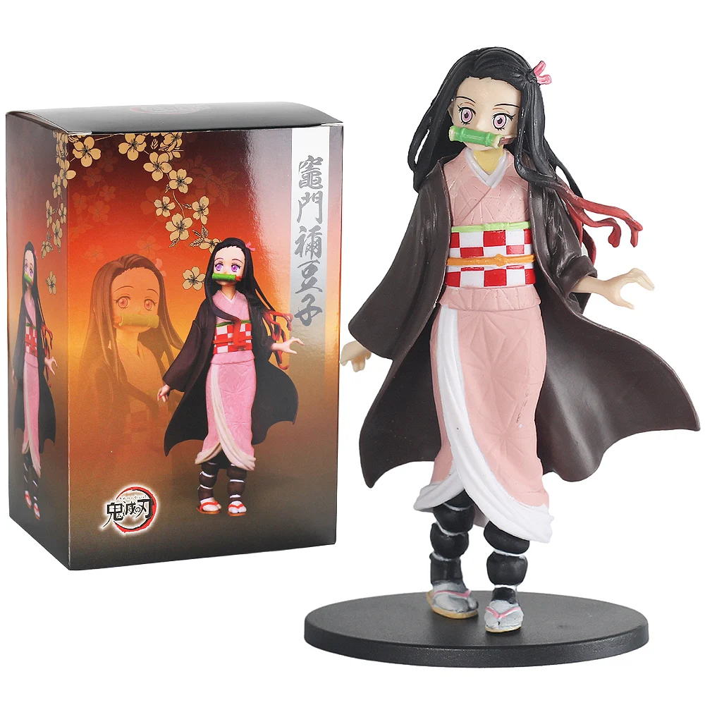 Anime Kamado Tanjirou Nezuko Demon Slayer Figure Action Figures PVC Model Toys Zenitsu Figurine Inosuke Kimetsu No Yaiba Figura