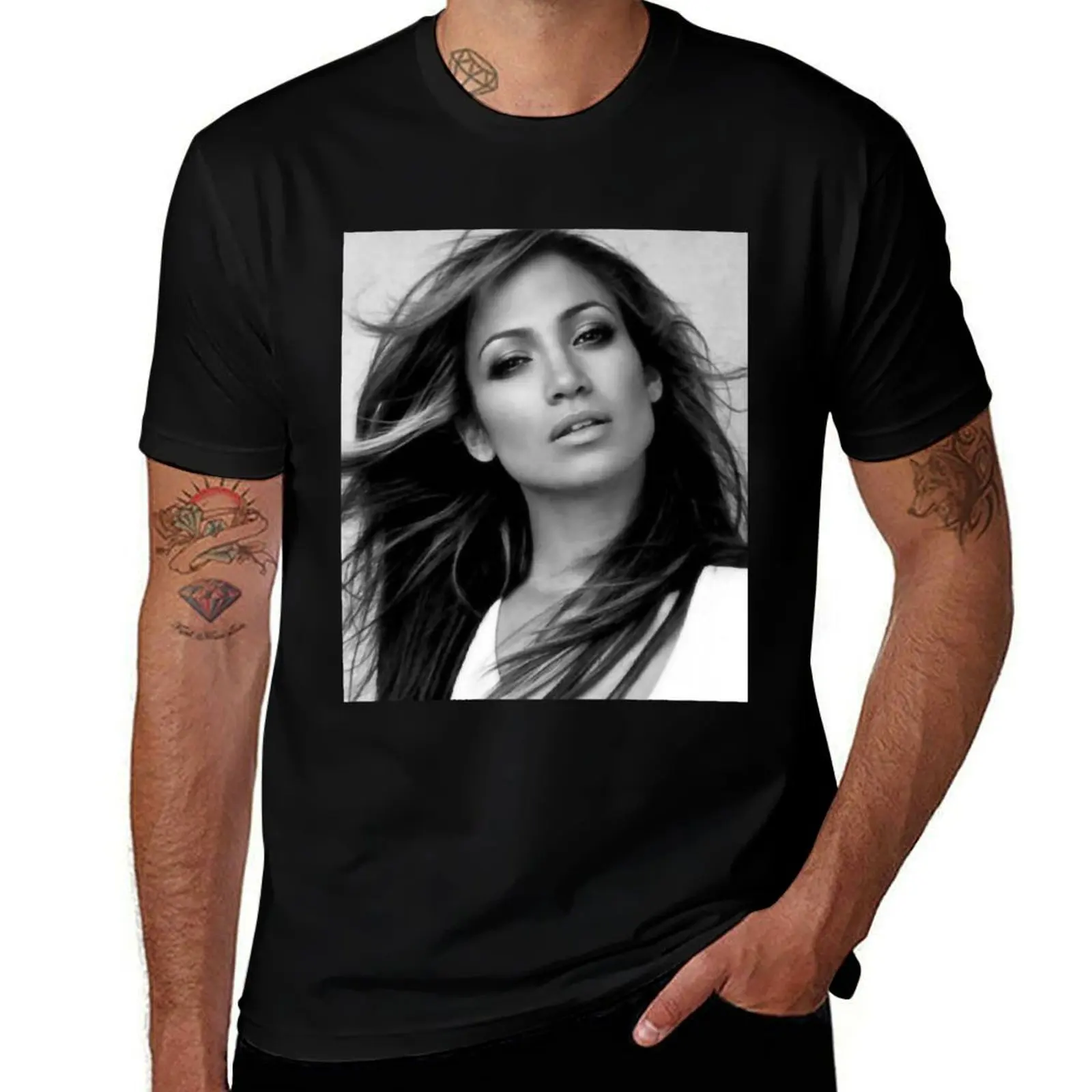 Jennifer Lopez! Classic T-Shirt Basic Crew Neck Short Sleeve Top T-Shirt