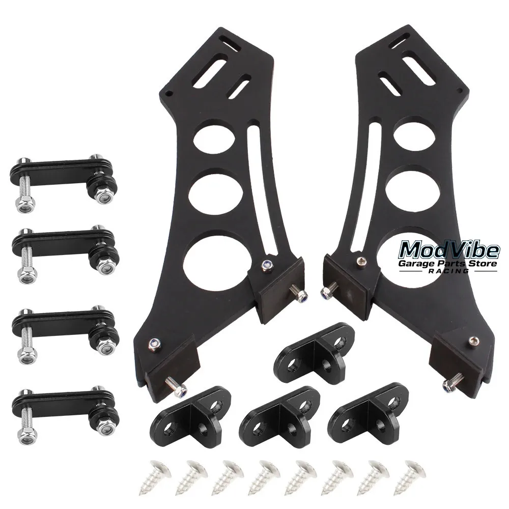 5 "7" 10 "universal de alumínio asa traseira do carro tronco corrida cauda spoiler suporte montagem tronco corrida cauda asa pernas montagem titular kits