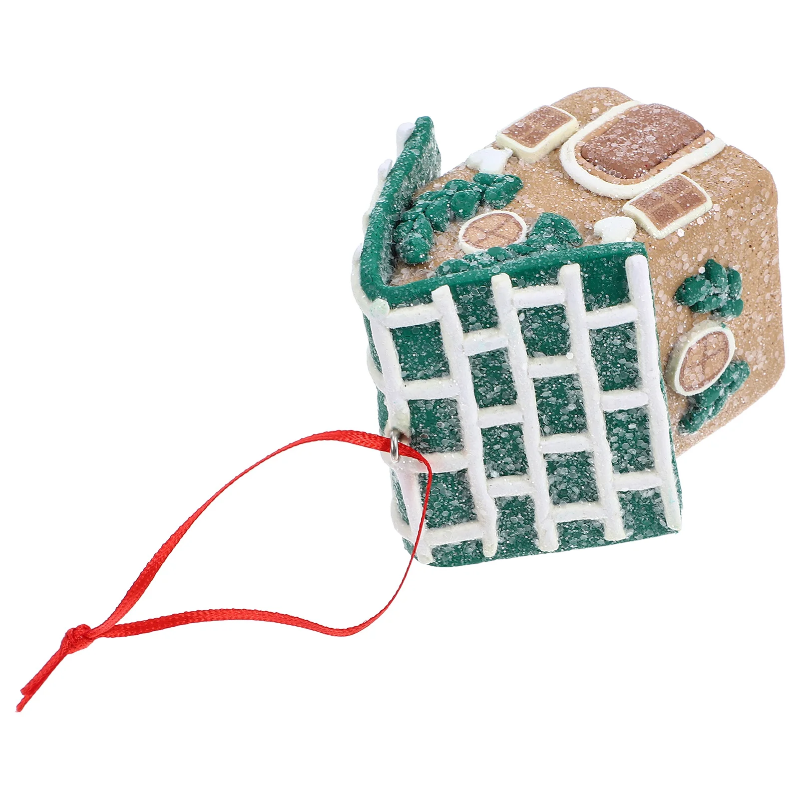 

Gingerbread House Ornaments Christmas Tree Decoration Clay Cute Hanging Decors Xmas Party Ornaments Hanging Decors