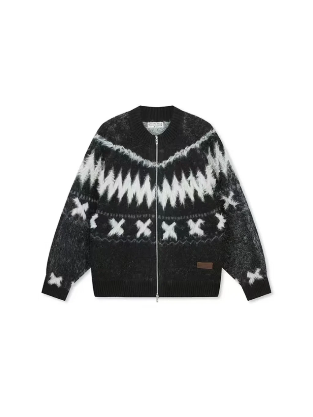

American Retro Fair Isle Knitted Sweater ex Autumn Winter New Sle High Sensation Color Blo Knitwear Trendy Top