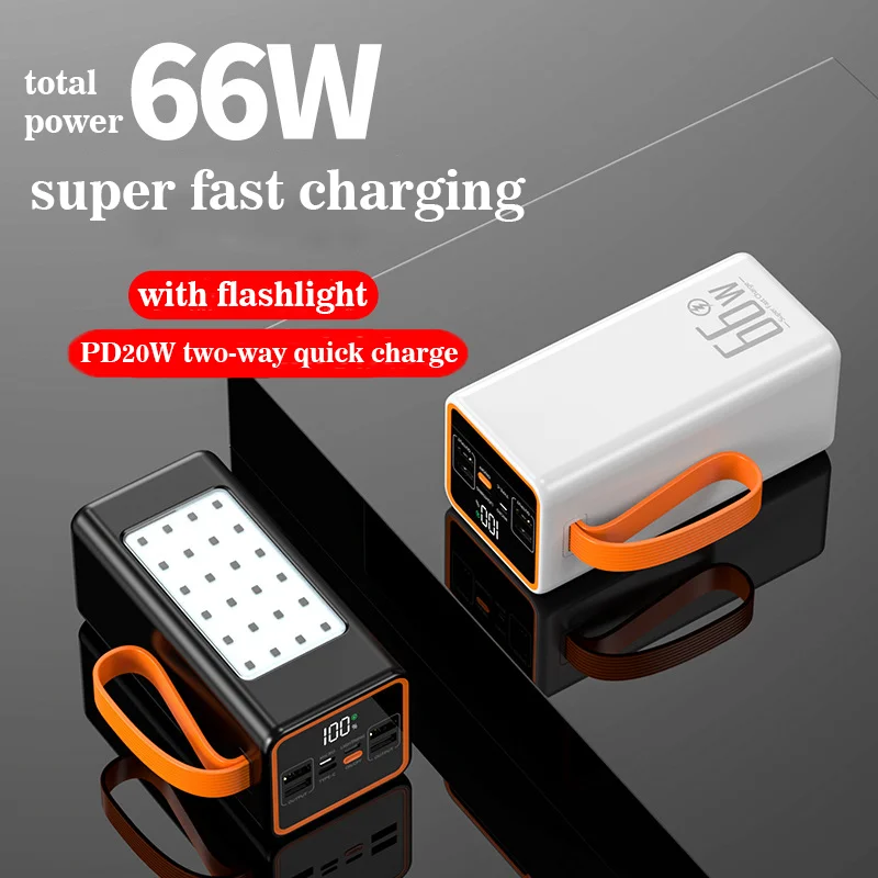 66 واط 50000 مللي أمبير قوة البنك سعة كبيرة PD20W 20000 مللي أمبير Powerbank المحمولة شاحن سريع بطارية خارجية آيفون شاومي سامسونج #2