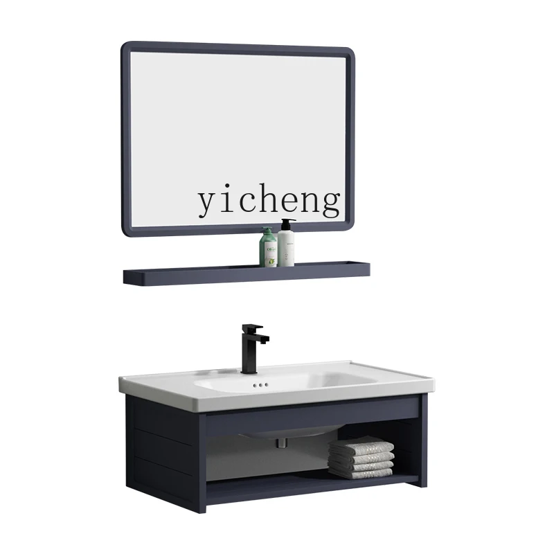 

YY Alumimum Toilet Wall-Mounted Washbasin Simple Sink Washstand