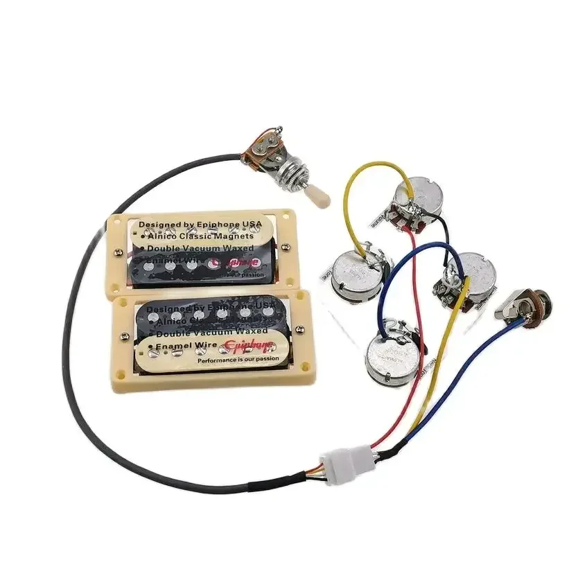 Ceramic 1c Zebra Original  Standard  Electric Guitar Humbucker Pickup with Harness Made in Korea