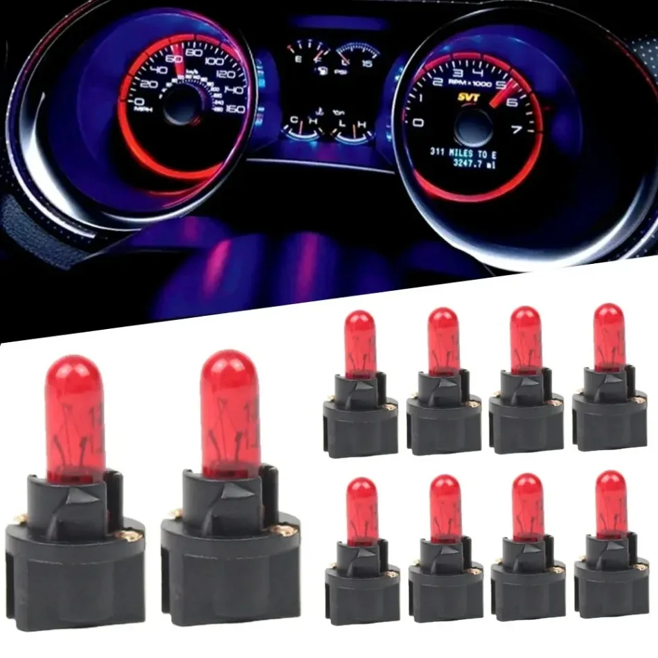 

10Pcs Car Interior Dashboard Indicator Lamp T5 SMD LED Auto Light-Emitting Diode Instrument Gauge Dashboard Light Bulbs